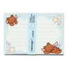 A blue pack of cute message cards featuring cartoon teddy bears, stars, stars, and wings, wrapped with a blue paper band labeled 'message cards'.