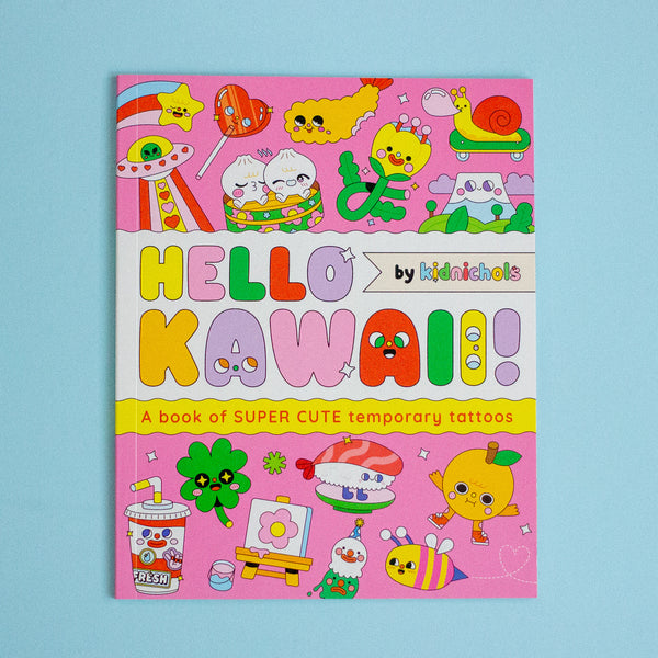 A book featuring cute cartoons on blue background