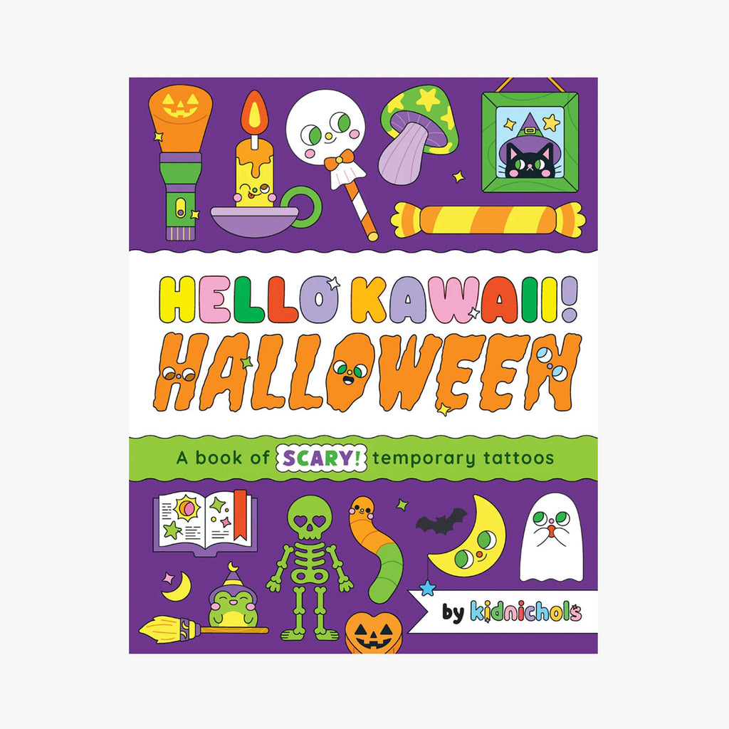A book featuring cute cartoons on white background. 
