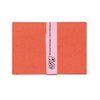 A coral orange backing of the message cards wrapped with a light pink paper band featuring black text and a small cartoon character, shown on a plain white background.