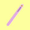 Purple nail file with 'HANAMI' branding on a yellow background