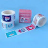 Decorative tape with cartoon designs on a blue background