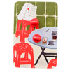 The back of enamel pin packaging with two red rubber stopper, mounted on its illustrated backing card.