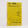 A yellow crossword titled 'It's an All-Nighter' shown standing upright against a light grey background. The cover features multiple food illustrations and black text, with the LE PUZZ brand name prominently displayed at the top and bottom.