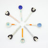 A top view of the fun spoons collection. Featuring 8 spoons with different colourful and bright designs. 