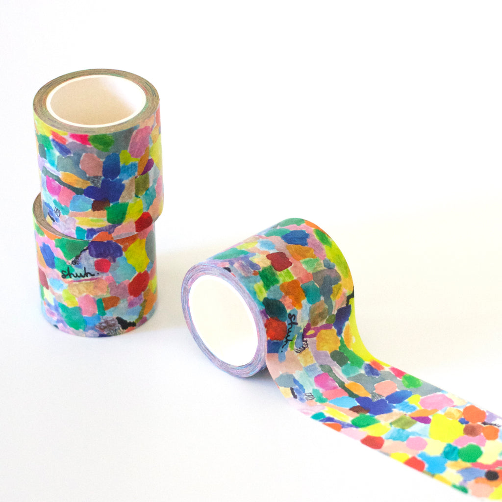 3 rolls of the Landscape Washi Tape. An impressionistic view of a landscape from a high viewpoint. 