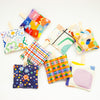A Top view of the shuh lavender sachet collection. Featuring 8 different prints. 